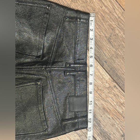 We The Free High Waisted Faux Patent Leather Pants Button Fly Stretch Skinny 26 - Picture 8 of 8